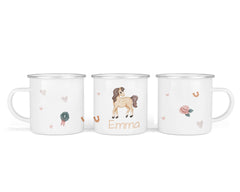 Personalisierte Emailletasse 19.Pferd - Mamikes