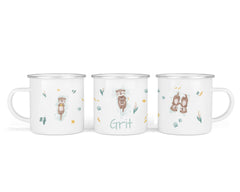 Personalisierte Emailletasse 21.Otter - Mamikes