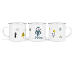 Personalisierte Emailletasse 22.Monster - Mamikes