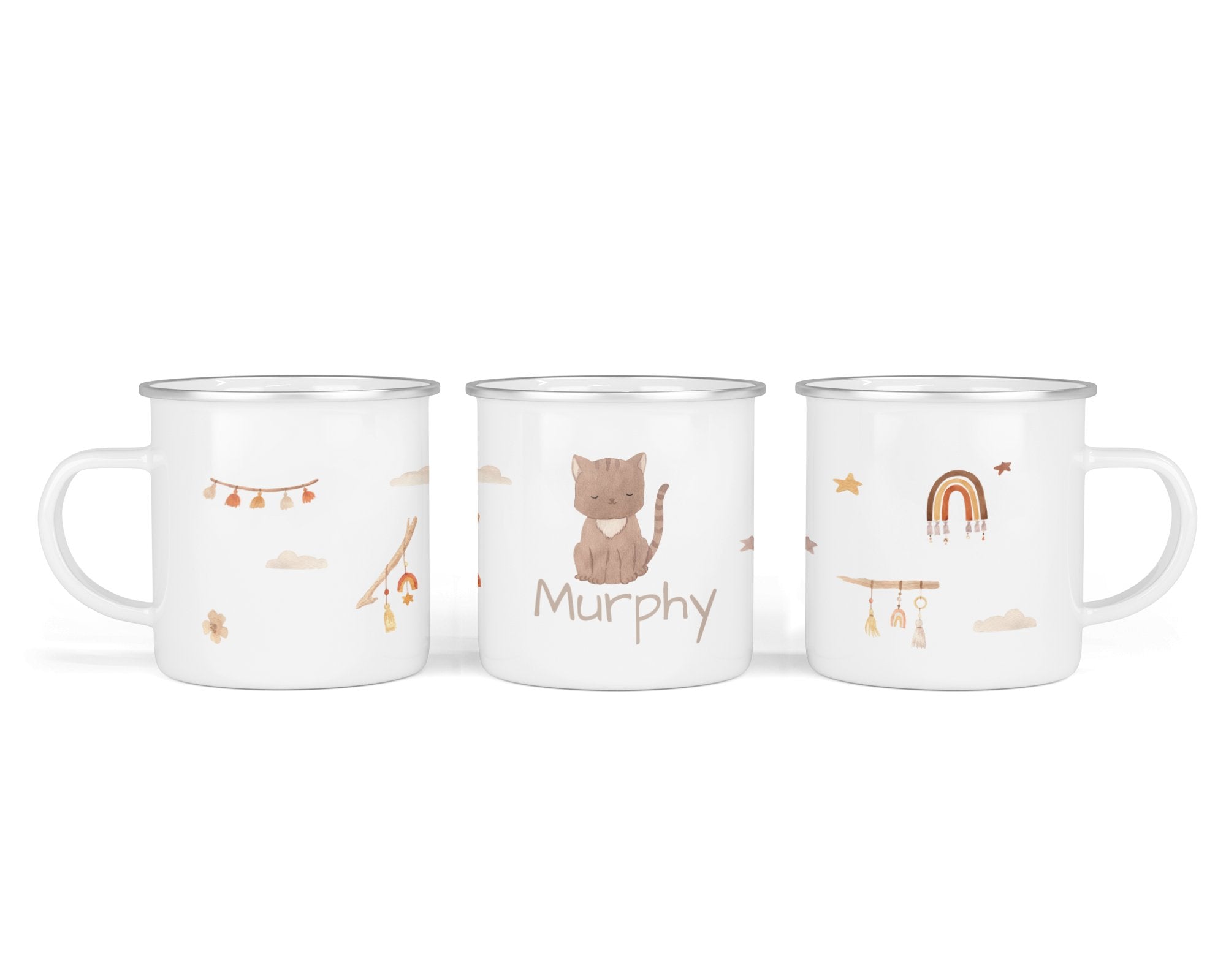 Personalisierte Emailletasse 23.Katze - Mamikes