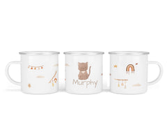 Personalisierte Emailletasse 23.Katze - Mamikes