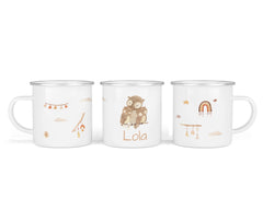 Personalisierte Emailletasse 27.Eule - Mamikes