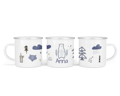 Personalisierte Emailletasse 30.Bärenfreunde - Mamikes