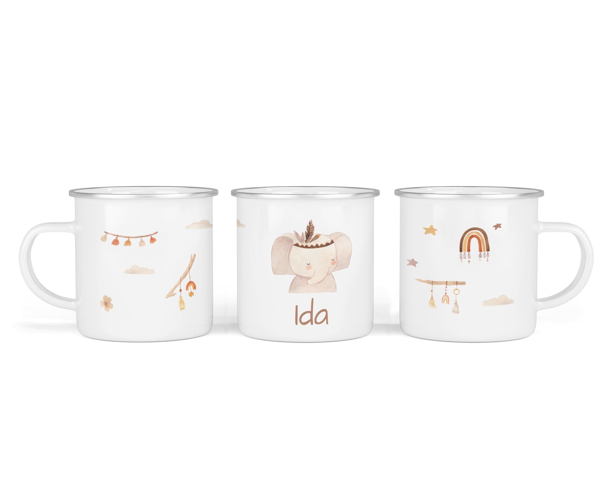 Personalisierte Emailletasse 36.Elefant - Mamikes