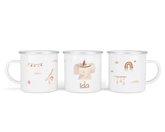 Personalisierte Emailletasse 36.Elefant - Mamikes