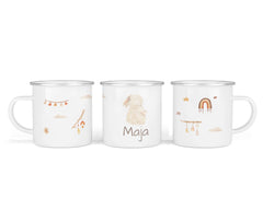 Personalisierte Emailletasse 37.Hase - Mamikes