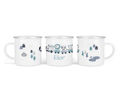 Personalisierte Emailletasse 45.Zug - Mamikes