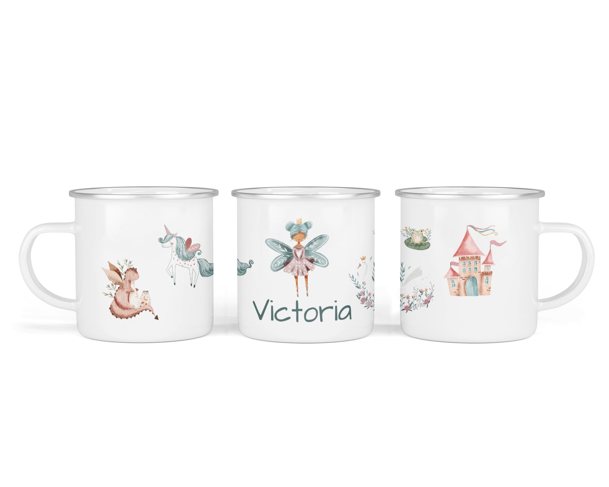 Personalisierte Emailletasse 54. Feen - Mamikes