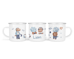 Personalisierte Emailletasse 63. Gamer Dudes - Mamikes