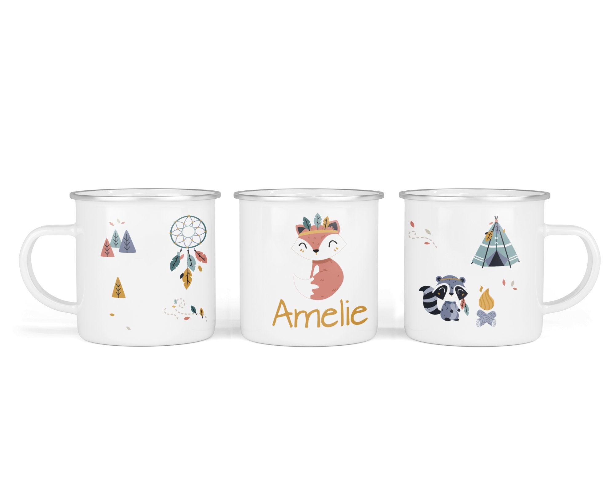 Personalisierte Emailletasse 7.colors of the wind - Mamikes