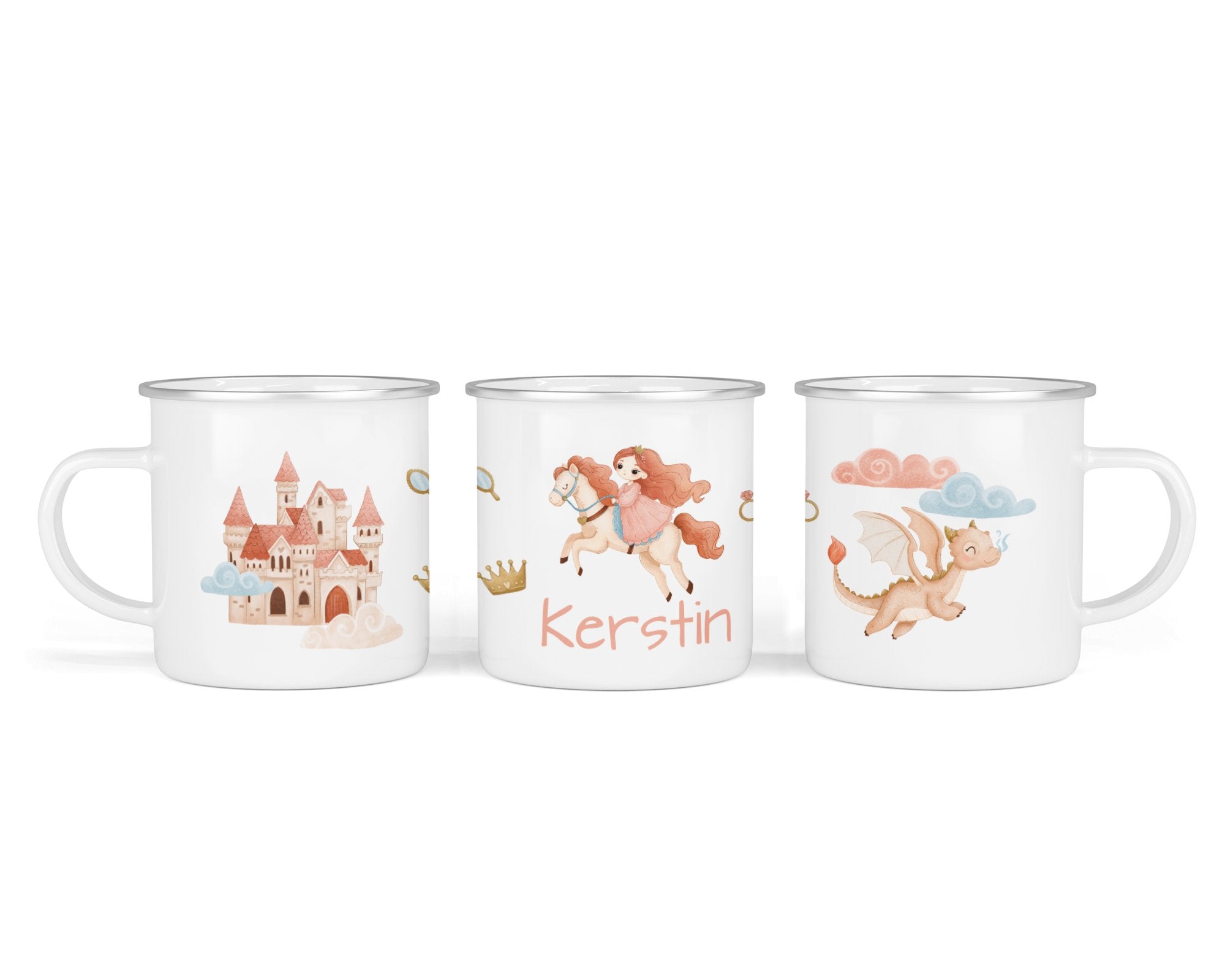 Personalisierte Emailletasse 88. Prinzessin Tiara - Mamikes