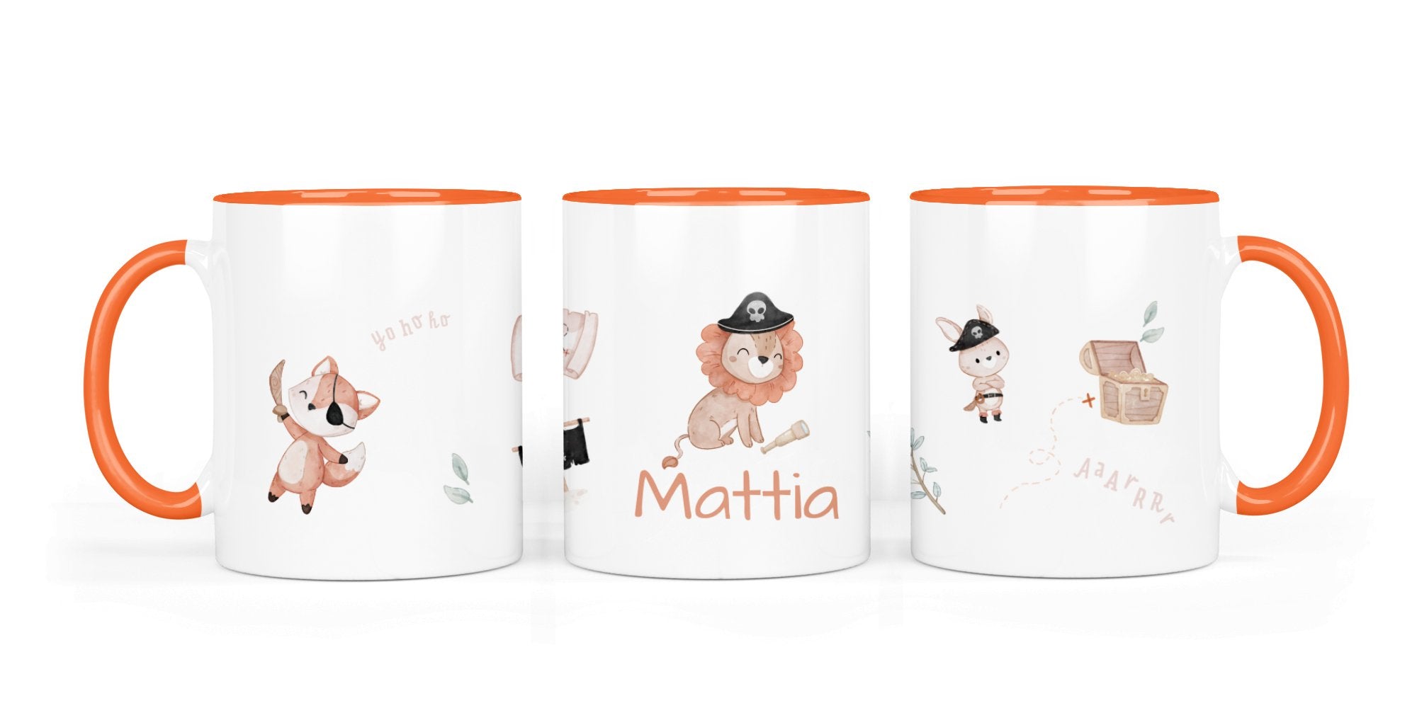 Personalisierte Keramiktasse (7 Farben) 10.pirate woodland - Mamikes