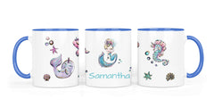 Personalisierte Keramiktasse (7 Farben) 16.mermaids 2 - Mamikes