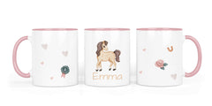 Personalisierte Keramiktasse (7 Farben) 19.Pferd - Mamikes