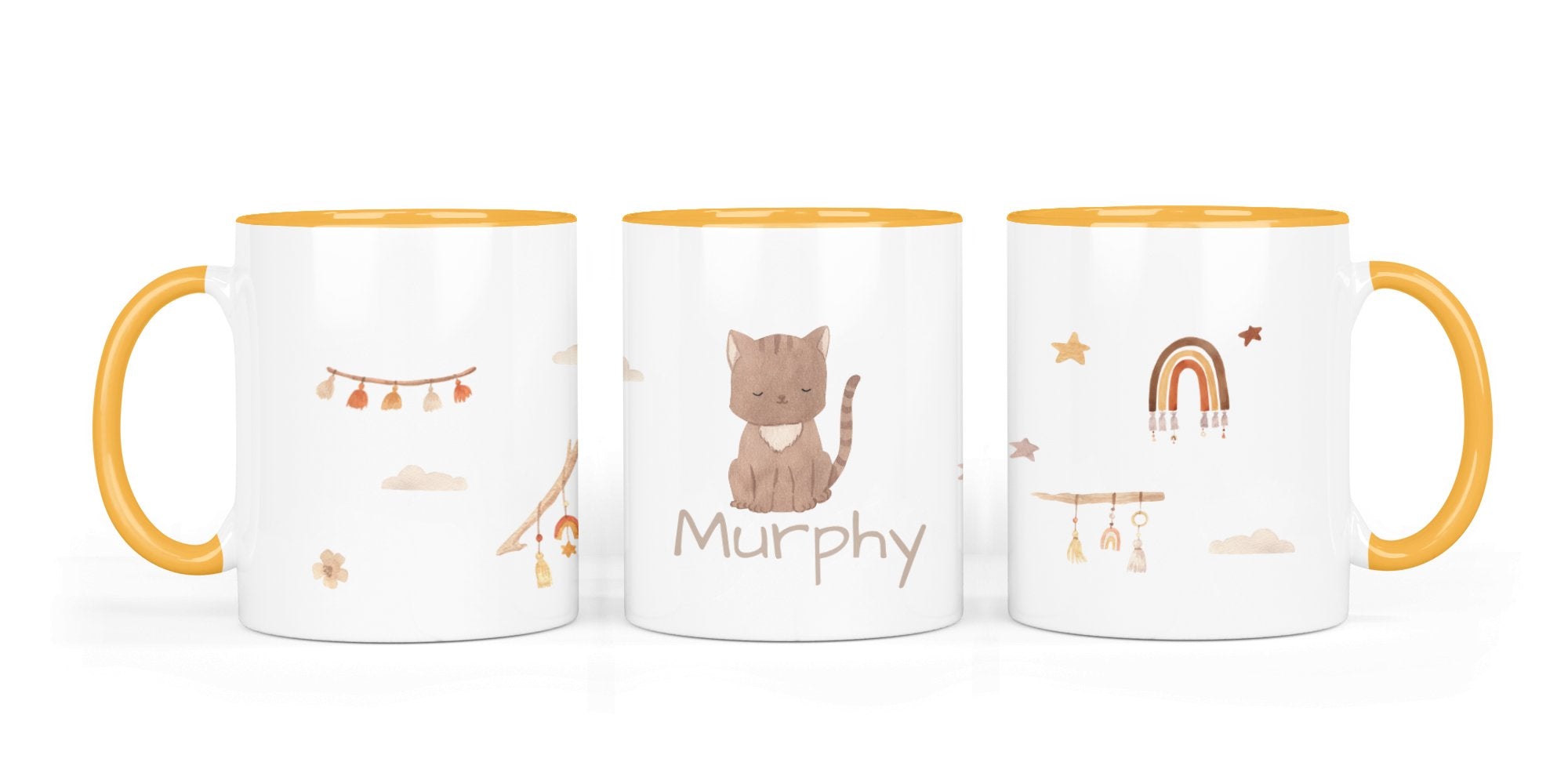 Personalisierte Keramiktasse (7 Farben) 23.Katze - Mamikes