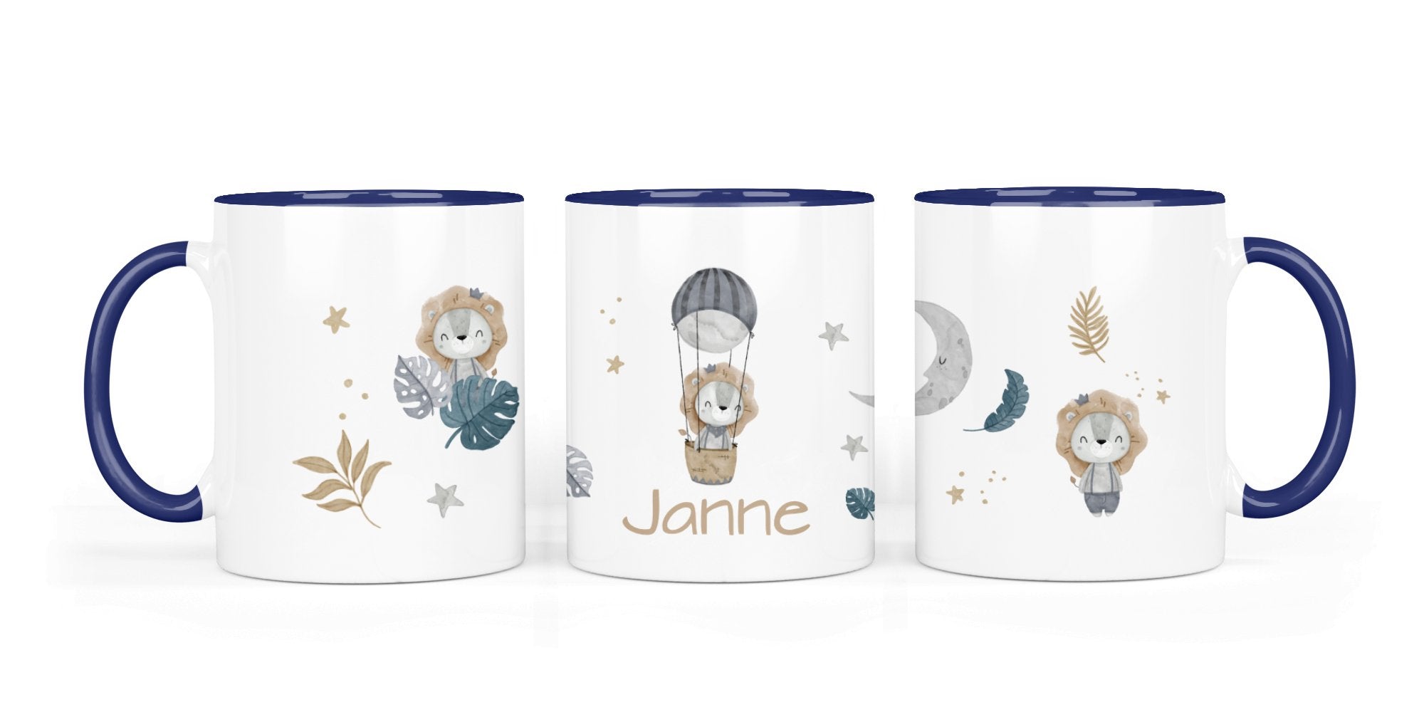 Personalisierte Keramiktasse (7 Farben) 24.lion moon - Mamikes