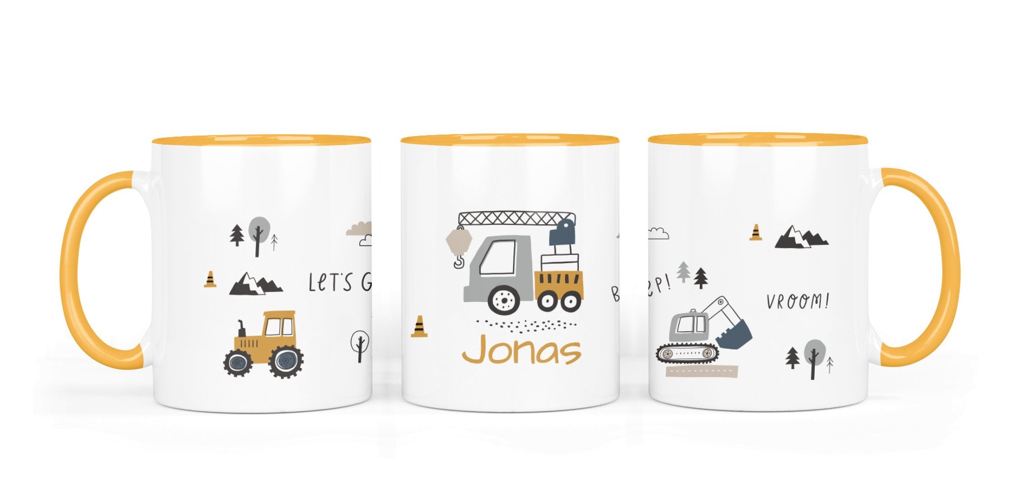 Personalisierte Keramiktasse (7 Farben) 25.Fahrzeuge - Mamikes