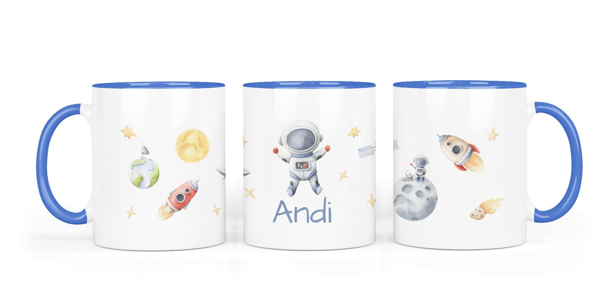 Personalisierte Keramiktasse (7 Farben) 33.Weltraum - Mamikes