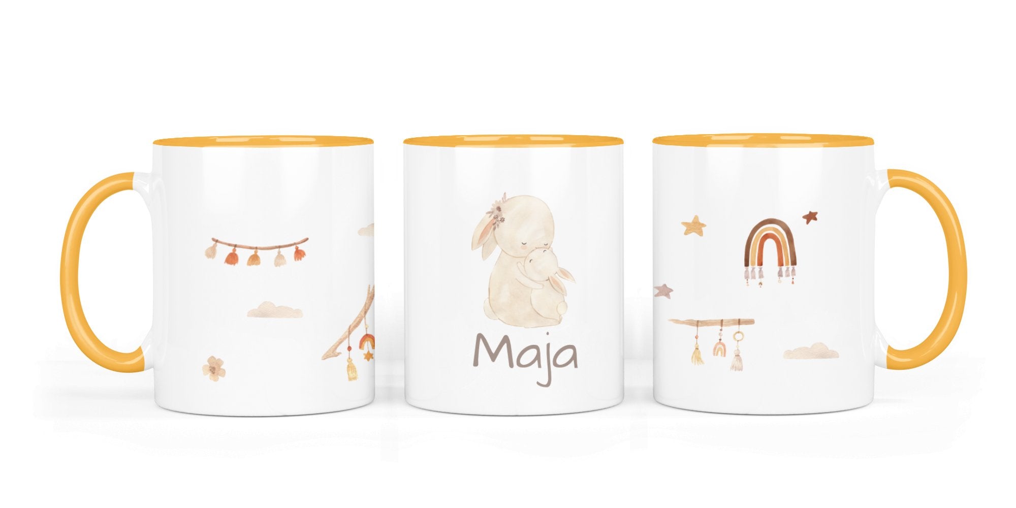 Personalisierte Keramiktasse (7 Farben) 37.Hase - Mamikes