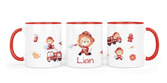 Personalisierte Keramiktasse (7 Farben) 42.Feuerwehr - Mamikes