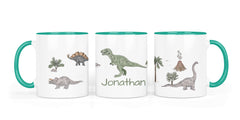 Personalisierte Keramiktasse (7 Farben) 62.Dino Park - Mamikes
