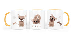 Personalisierte Keramiktasse (7 Farben) 66. Hund - Mamikes