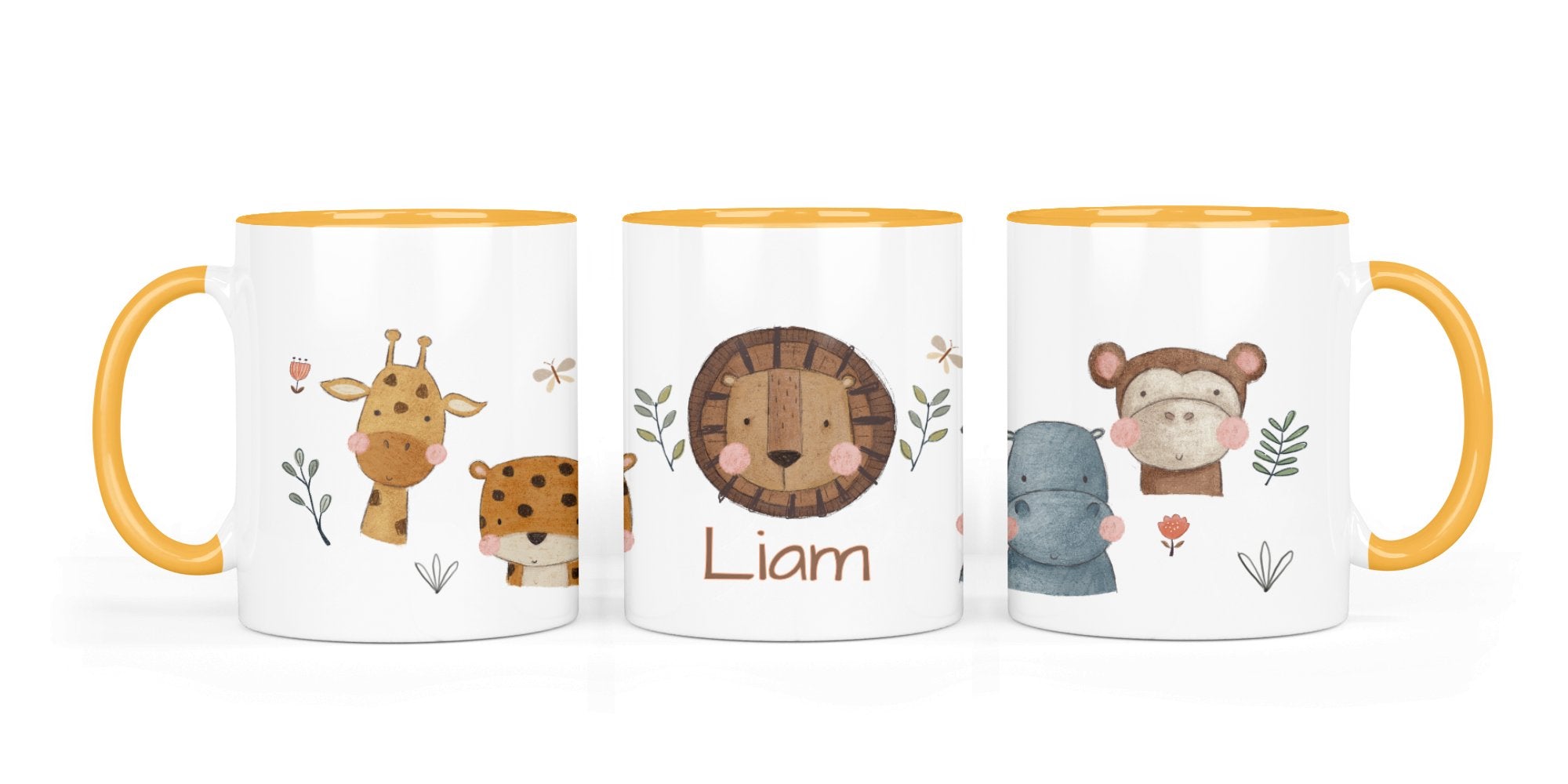 Personalisierte Keramiktasse (7 Farben) 70. african animals - Mamikes