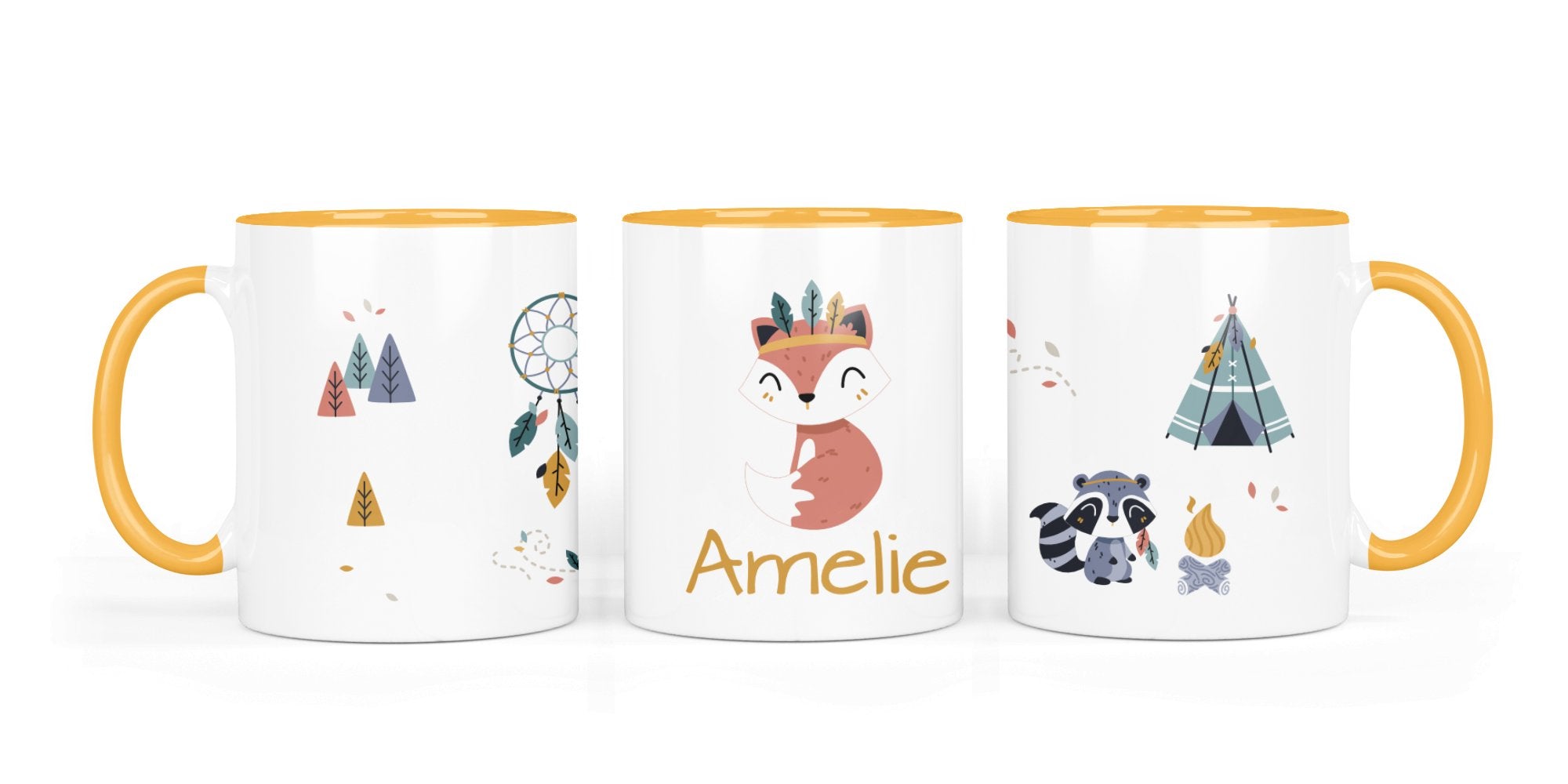 Personalisierte Keramiktasse (7 Farben) 7.colors of the wind - Mamikes