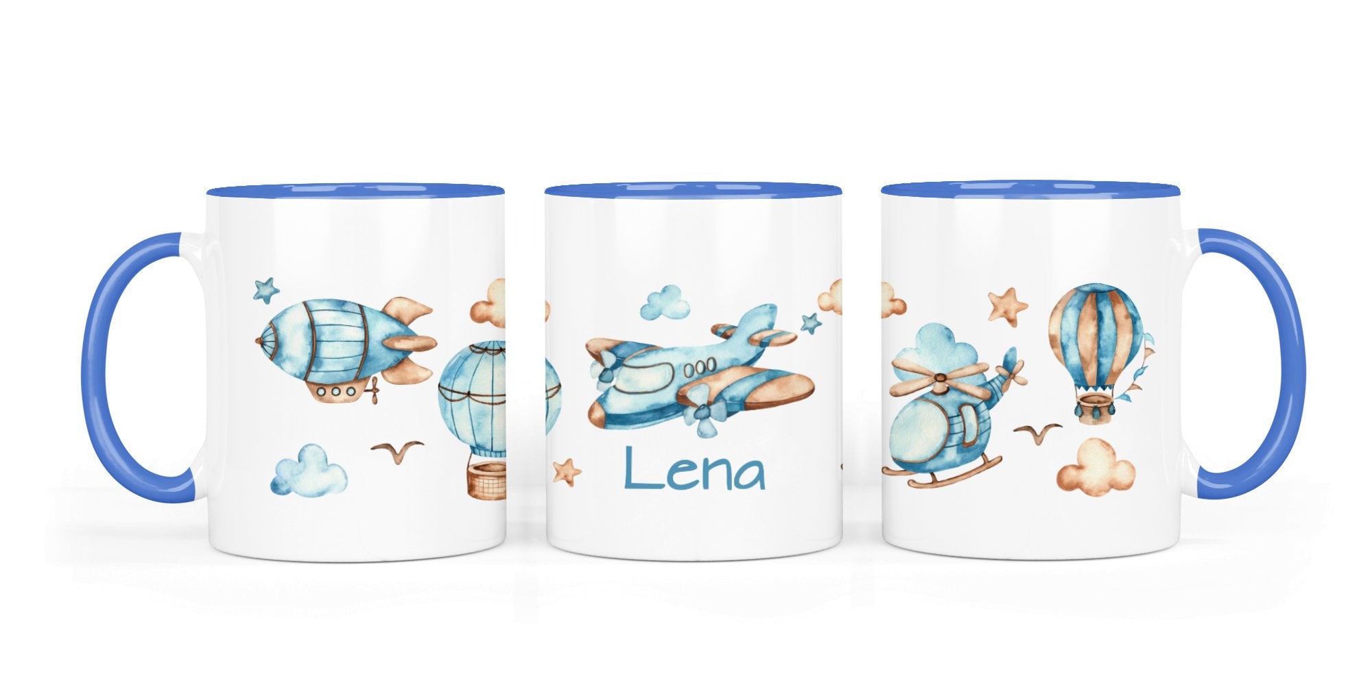 Personalisierte Keramiktasse (7 Farben) 81. Luftfahrzeuge - Mamikes