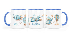 Personalisierte Keramiktasse (7 Farben) 81. Luftfahrzeuge - Mamikes