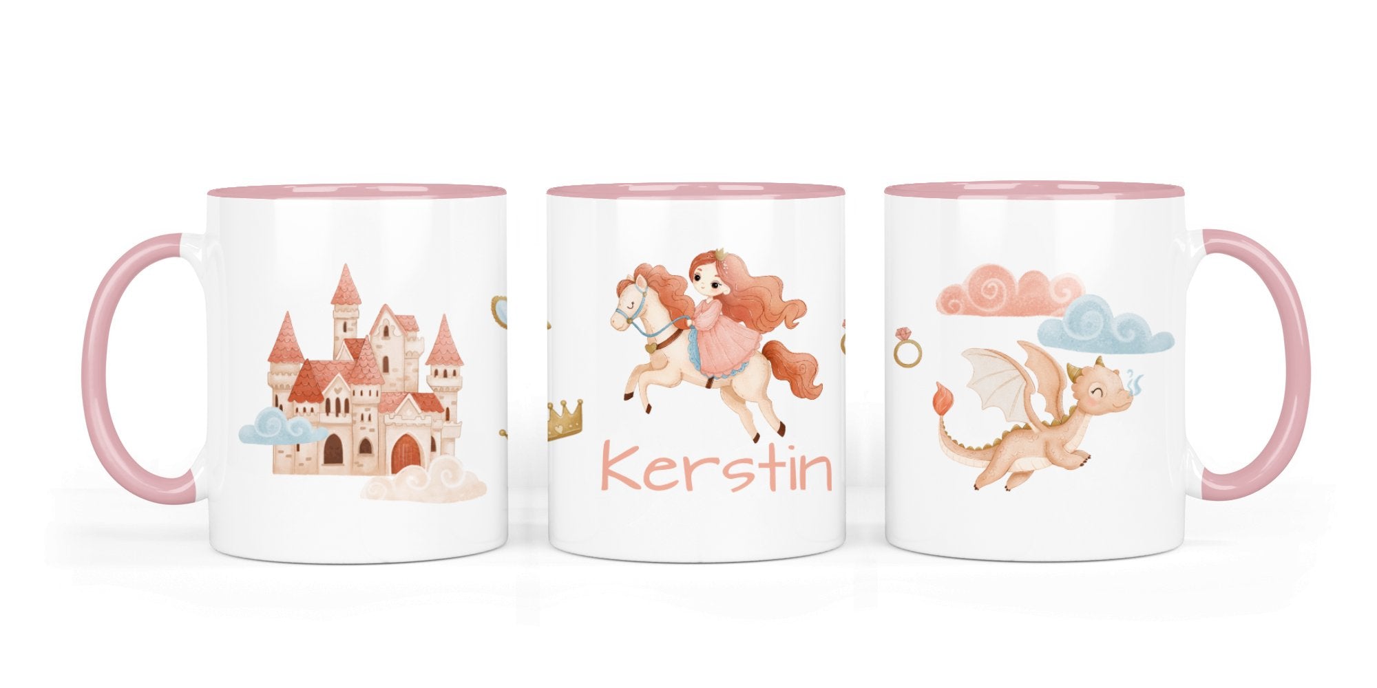 Personalisierte Keramiktasse (7 Farben) 88. Prinzessin Tiara - Mamikes