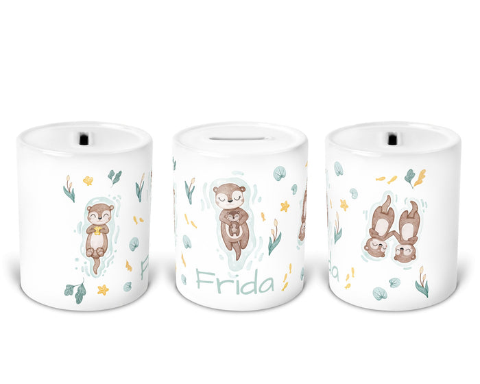 Personalisierte Spardose 21.Otter