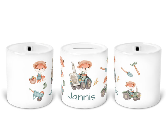 Personalisierte Spardose 44.Bauernhof