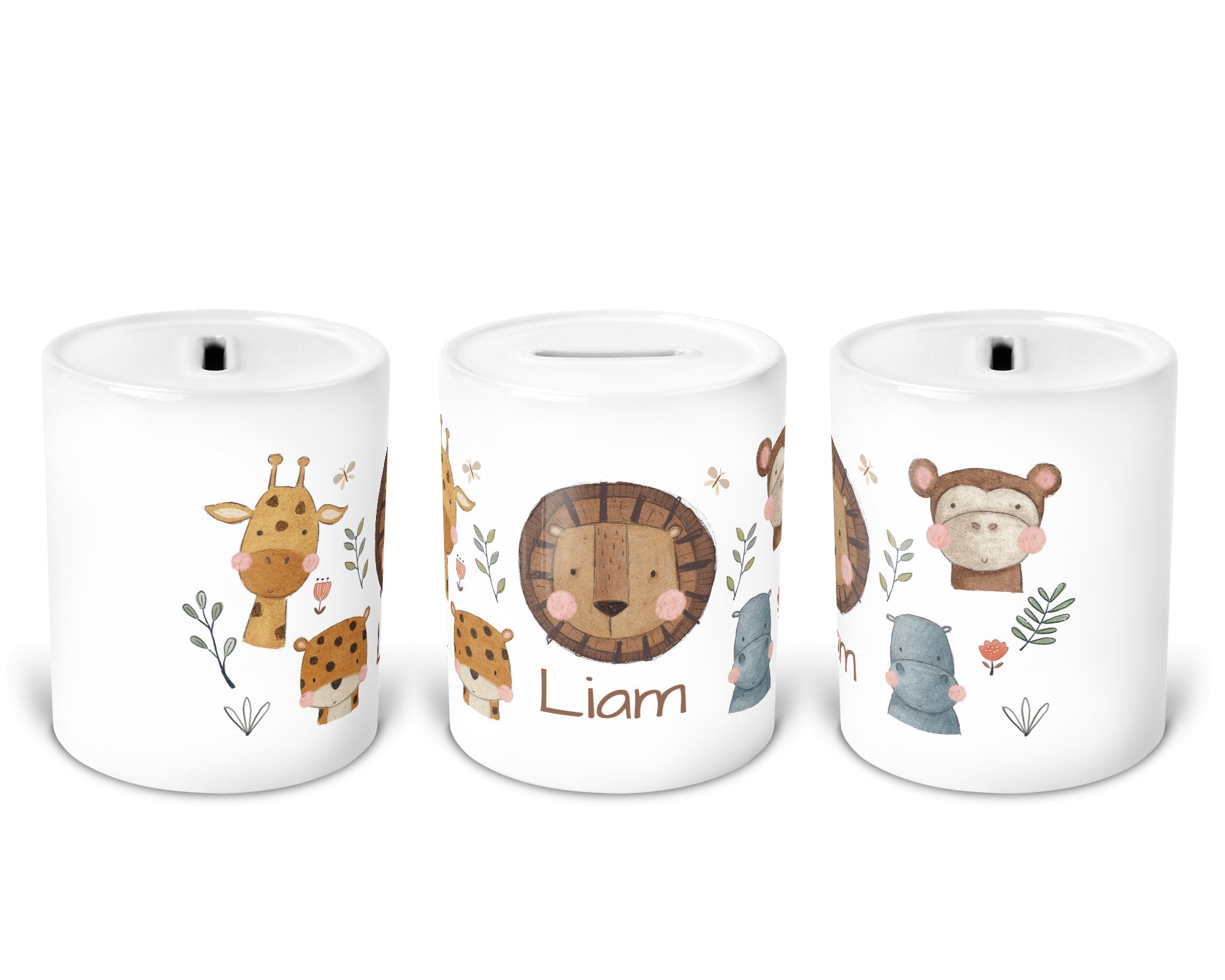 Personalisierte Spardose 70.african animals - Mamikes