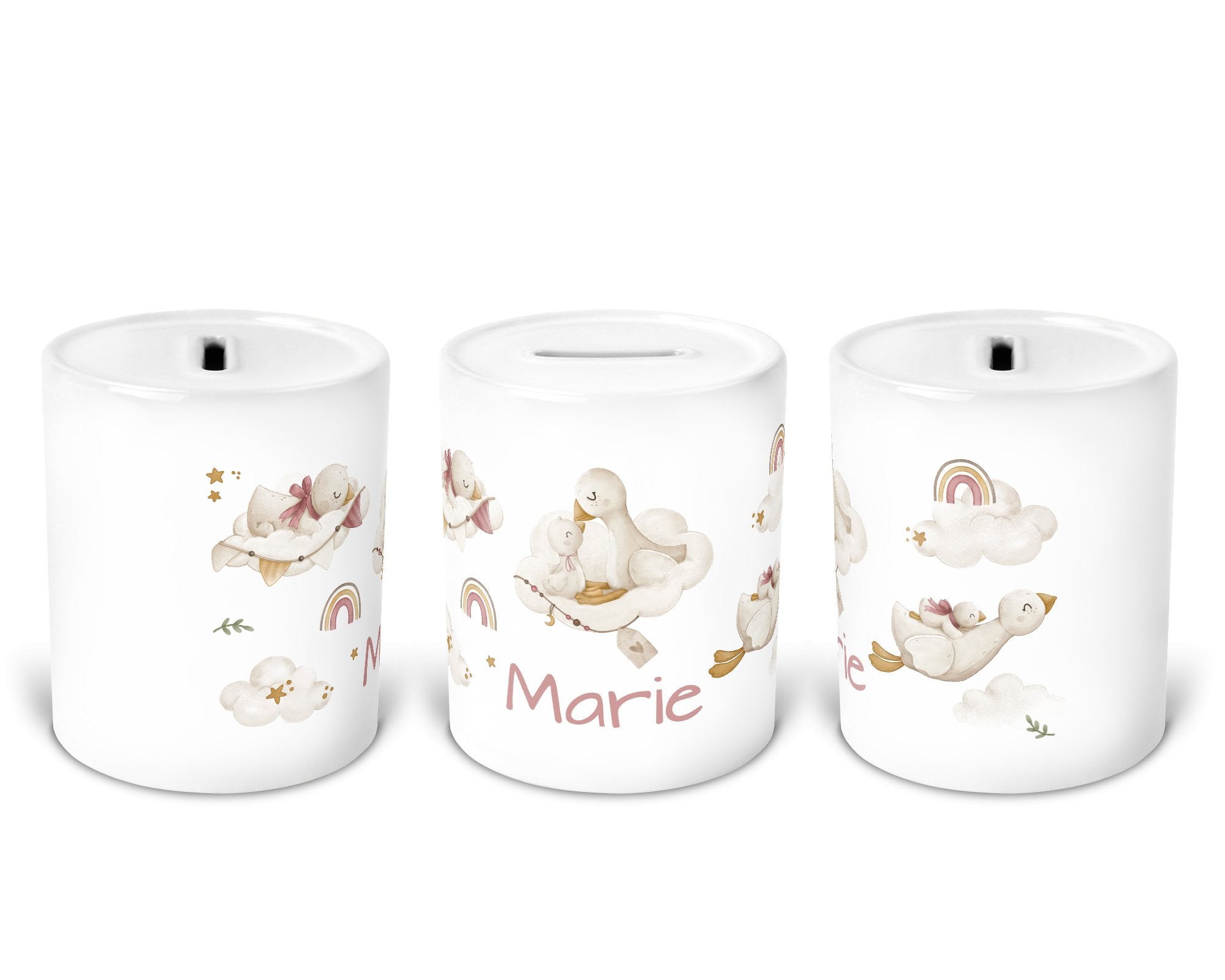 Personalisierte Spardose 77.fluffy geese - Mamikes