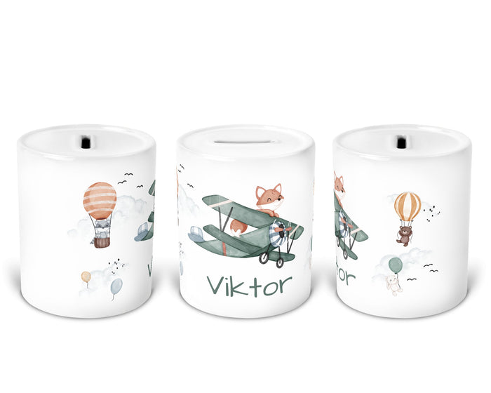 Personalisierte Spardose 9.sky woodland