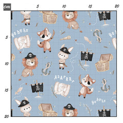 Pirate woodland blau Baumwolle - Mamikes