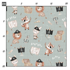 Pirate woodland mint Baumwolle - Mamikes