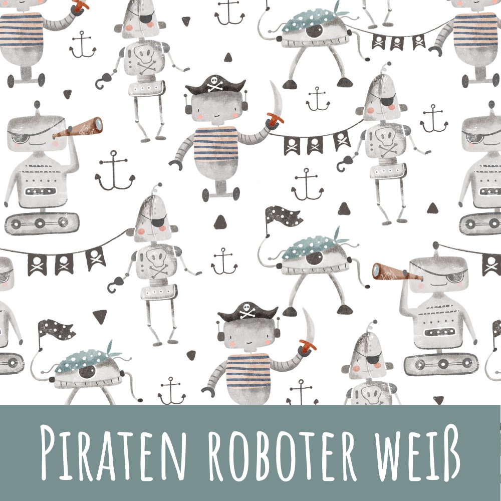 Piraten roboter weiß Baumwolle - Mamikes