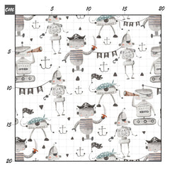 Piraten roboter weiß Baumwolle - Mamikes