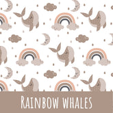 Rainbow whales Baumwolle - Mamikes