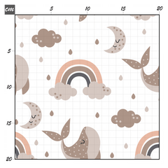 Rainbow whales Baumwolle - Mamikes