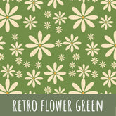 Retro flower green Baumwolle - Mamikes