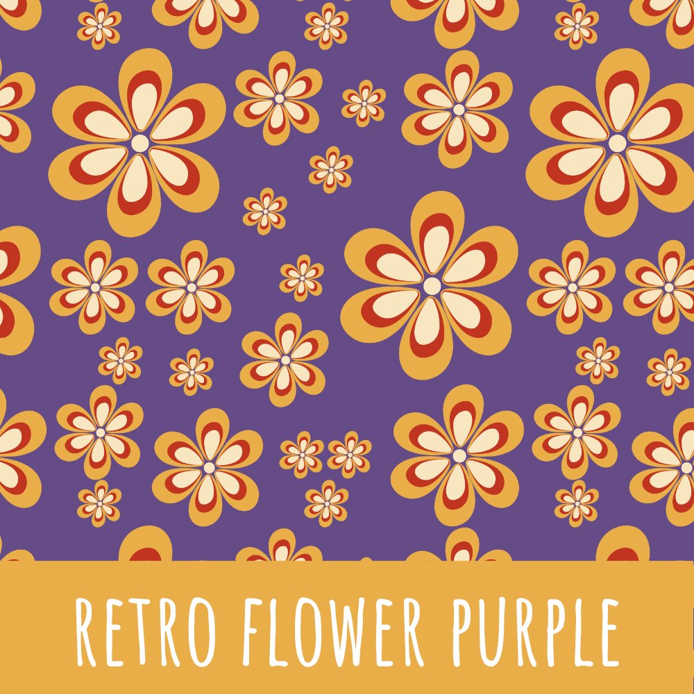 Retro flower purple Baumwolle - Mamikes