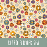 Retro flower sea Baumwolle - Mamikes