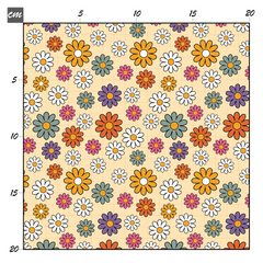 Retro flower sea Baumwolle - Mamikes