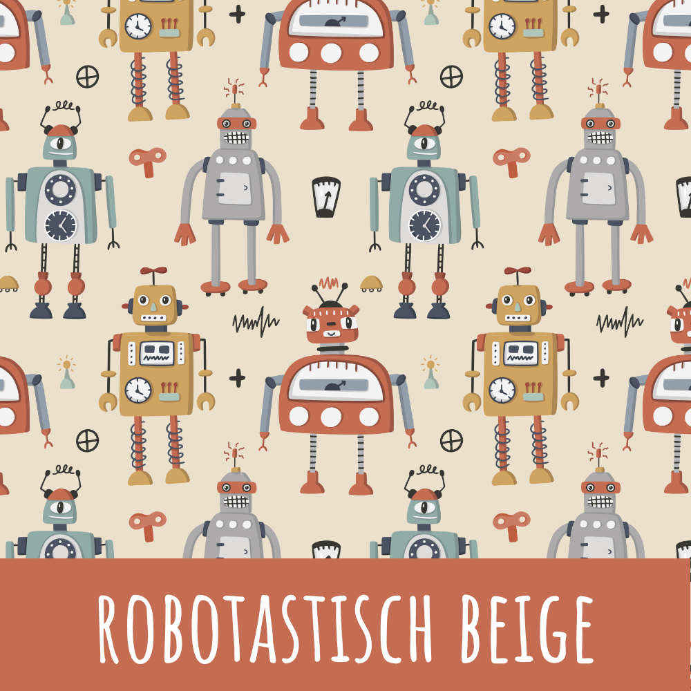 Robotastisch beige Baumwolle - Mamikes