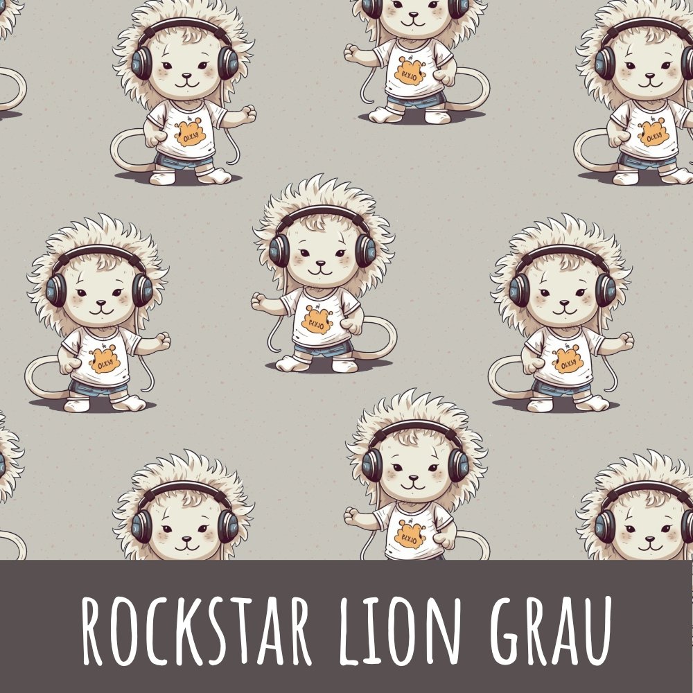 Rockstar lion grau Baumwolle - Mamikes