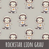 Rockstar lion grau Baumwolle - Mamikes