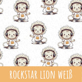 Rockstar lion weiß Baumwolle - Mamikes